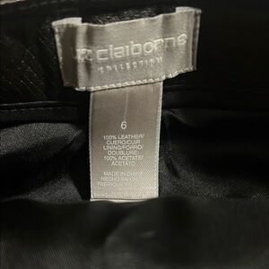 Black Leather Skirt by Liz Claiborne